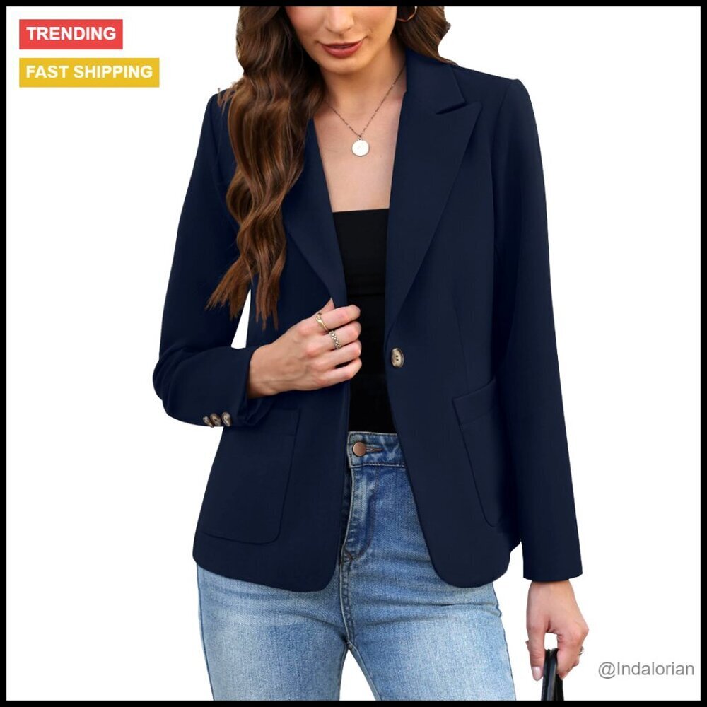 Professional Blazer Slim Fit Long Sleeve Office Work Jacket Classic Chic